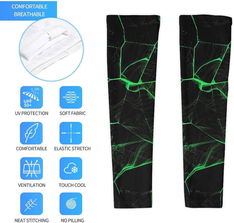 QiErDesign Marble Sports Compression Arm Sleeves for Men & Women - Youth Arm Sleeve Baseball Volleyball Sleeves & Basketball Sleeve - Image 4